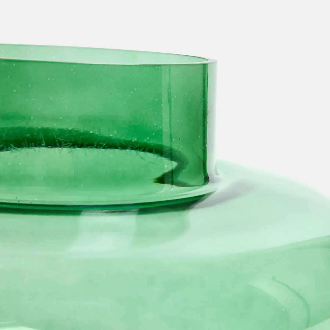 Loberon Esmarine Vaas - Ø31.5cm - Groen - afbeelding 4 van 4