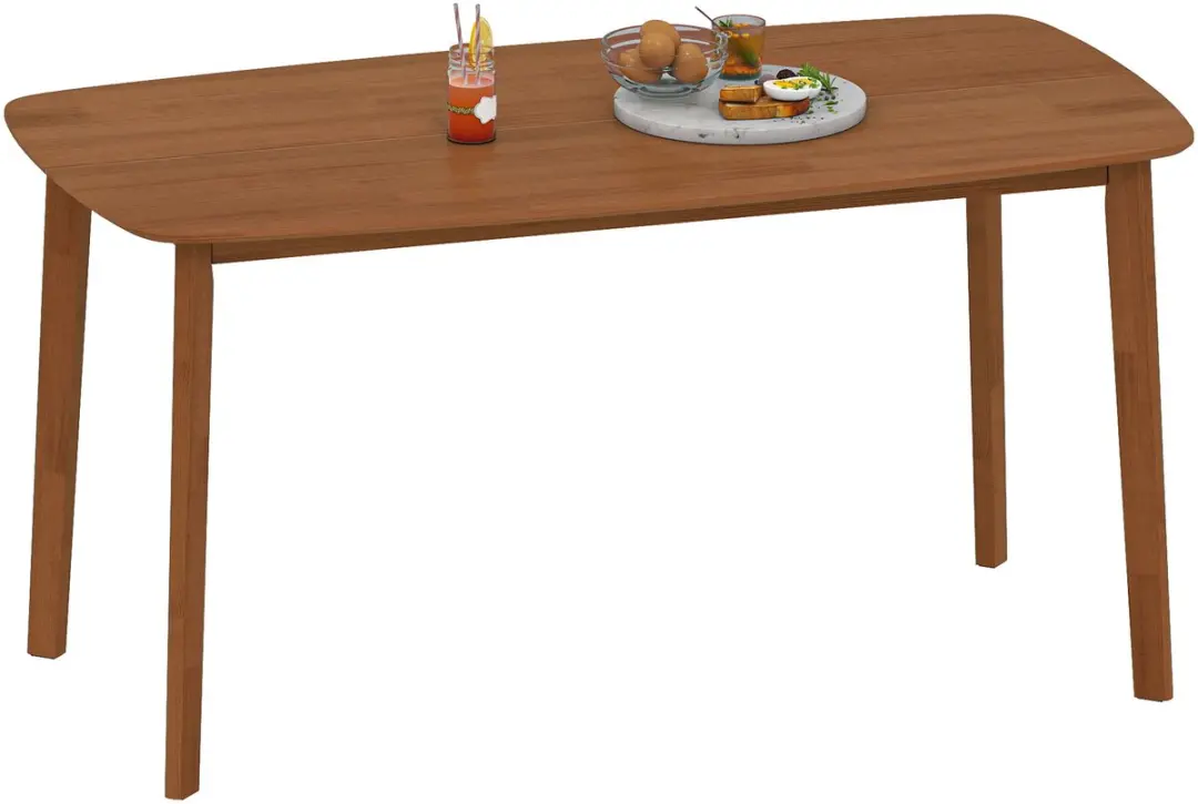 HOMCOM Eettafel Grenenhout 150L x 80B x 76H cm Bruin