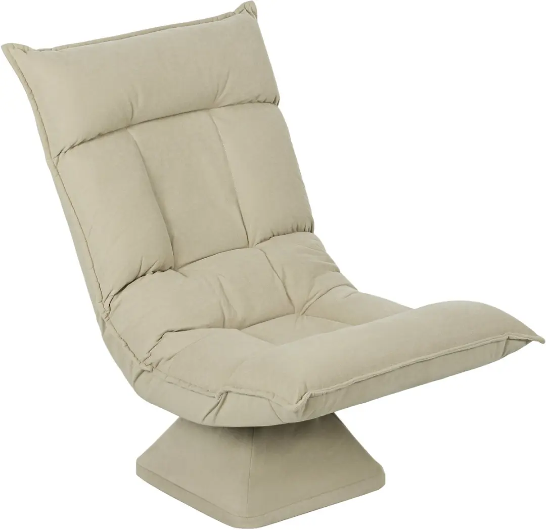 HOMCOM Floor Chair-Polyester-70L x 62B x 95H cm-Beige
