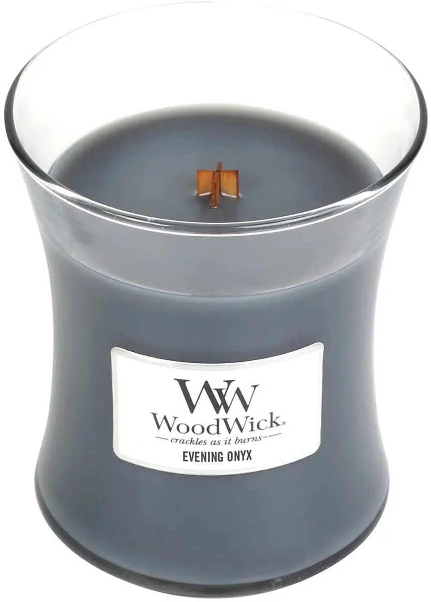 WoodWick Medium Hourglass Evening Onyx Geurkaars - 60 Branduren - afbeelding 4 van 4