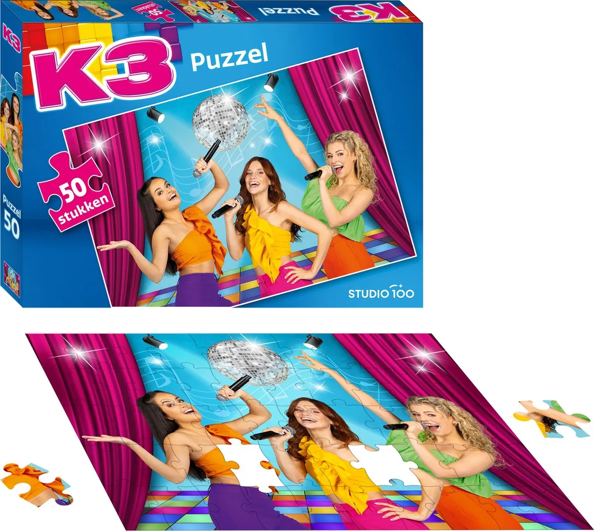 K3 Puzzel 50 Stuks - Multicolor