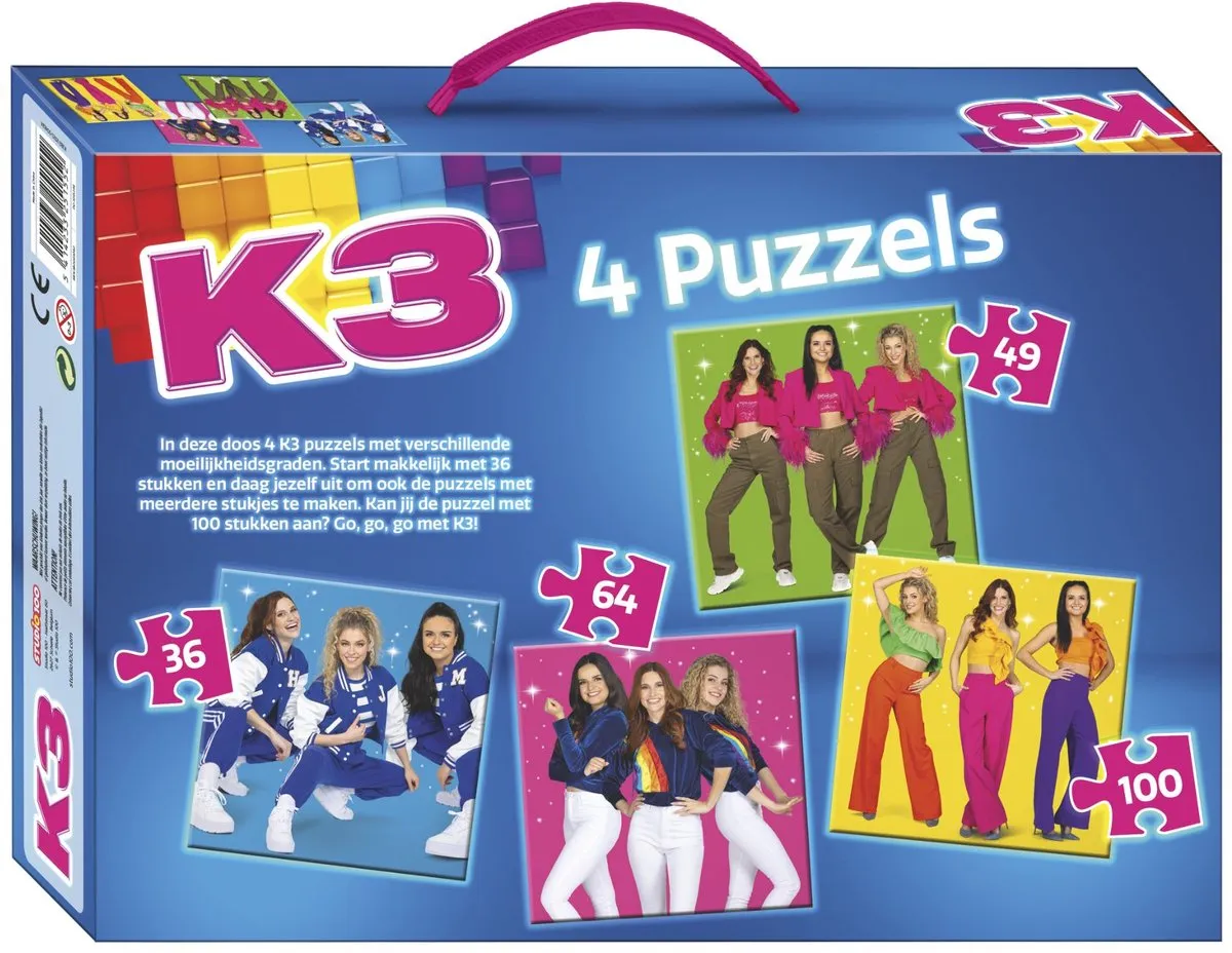 K3 Puzzel 50 Stuks - Multicolor