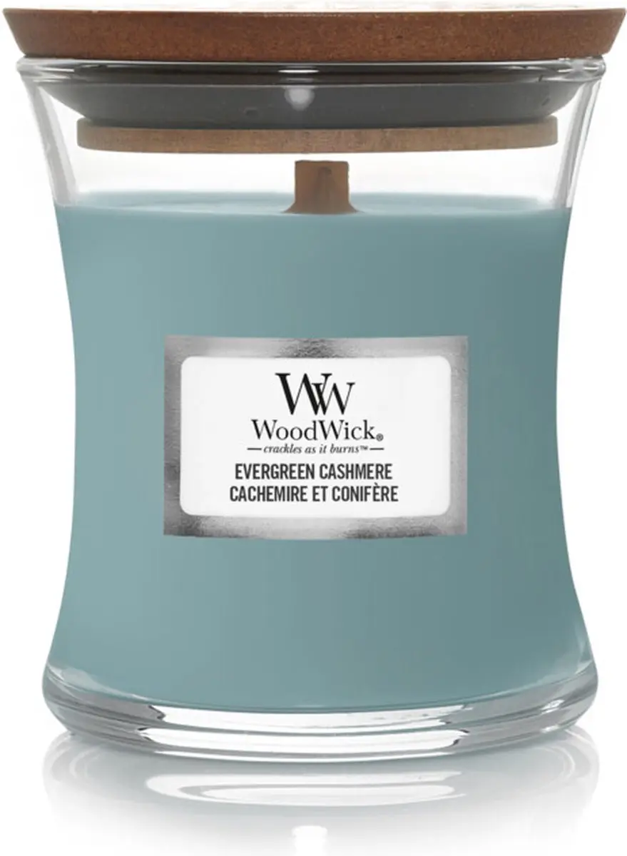 WoodWick Mini Evergreen Cashmere Geurkaars 85g