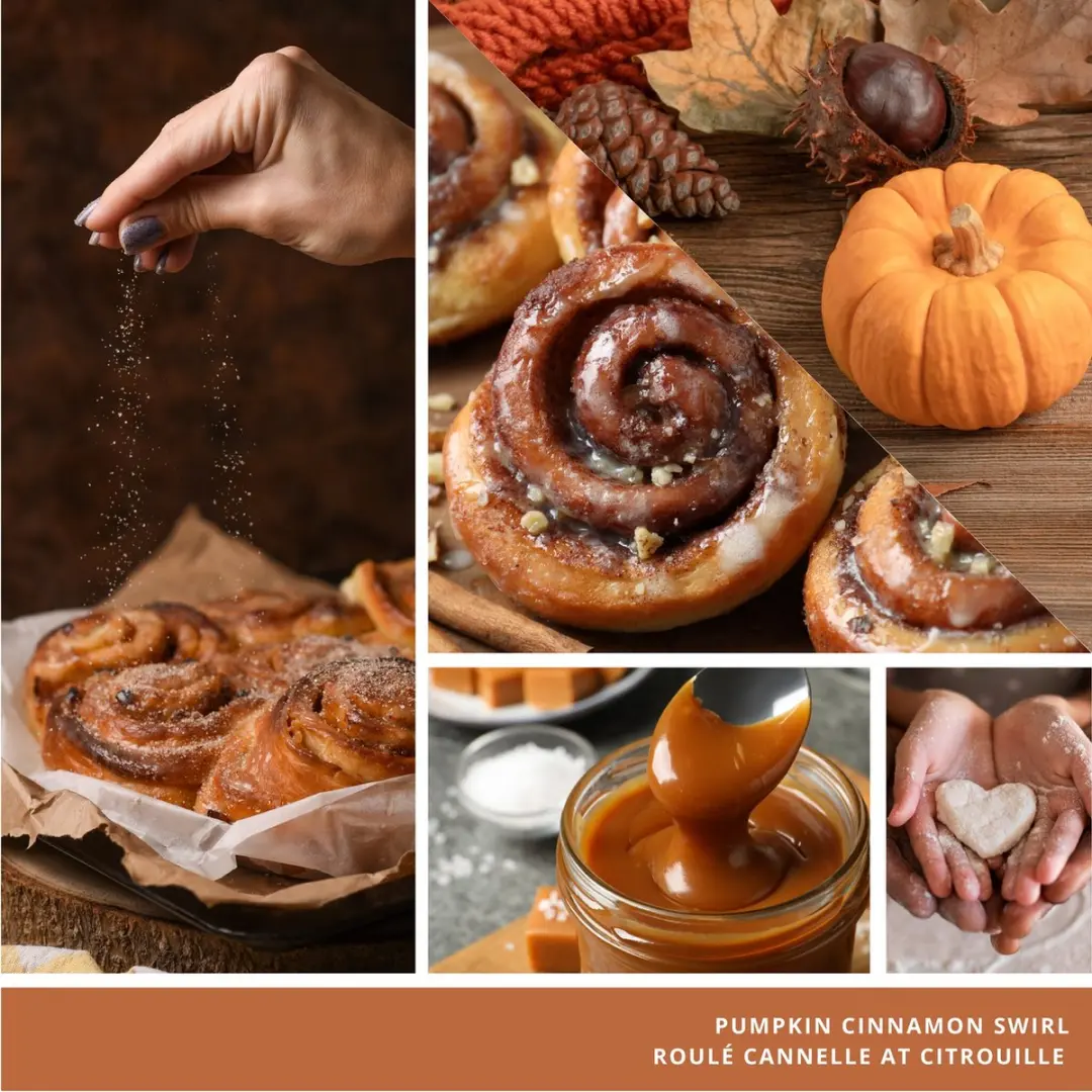 Yankee Candle Pumpkin Cinnamon Swirl Medium Geurkaars - 50 branduren - afbeelding 2 van 5