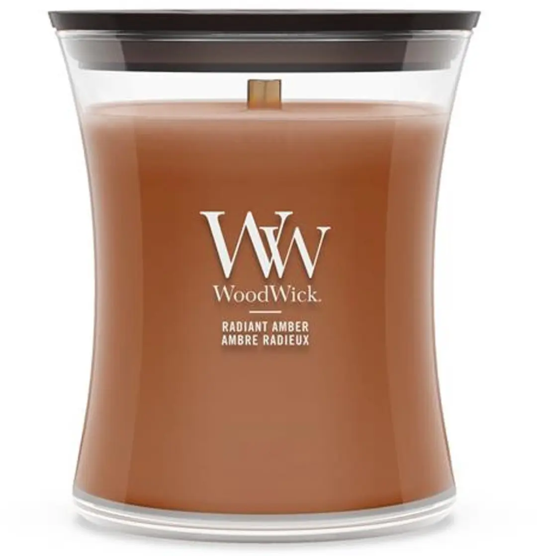 WoodWick Hourglass Radiant Amber Medium Geurkaars - 60 uur - afbeelding 5 van 5