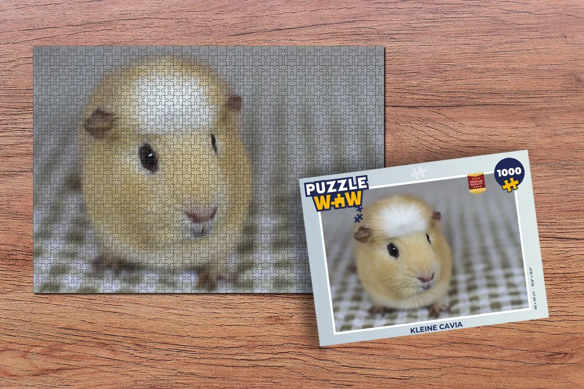 PuzzleWow Legpuzzel Kleine cavia 1000 Stuks - Multicolor