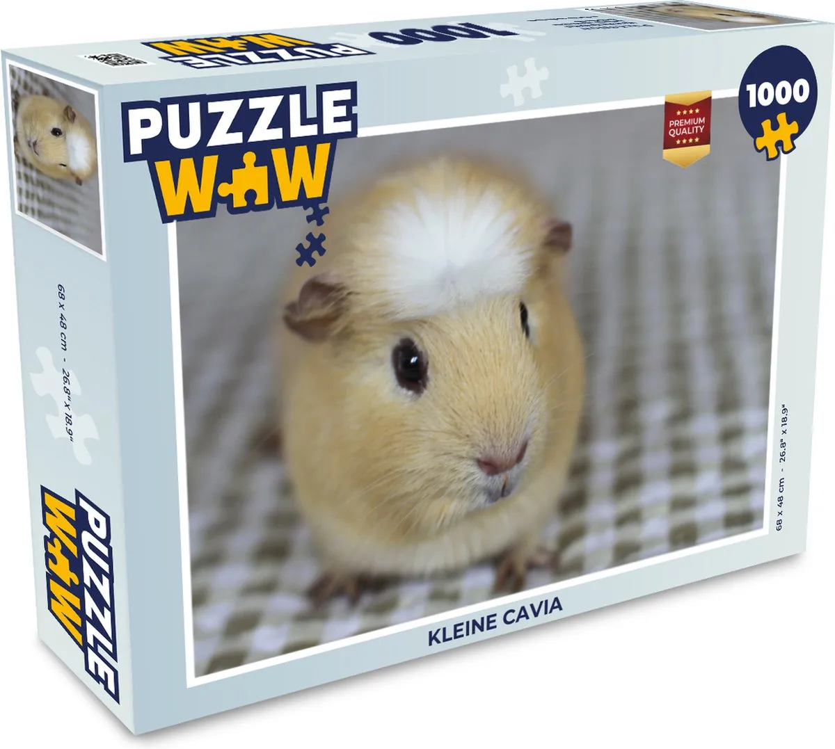 PuzzleWow Legpuzzel Kleine cavia 1000 Stuks - Multicolor