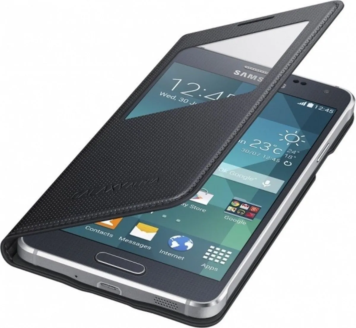 Samsung Galaxy Alpha S-View Cover EF-CG850BBEG - Zwart