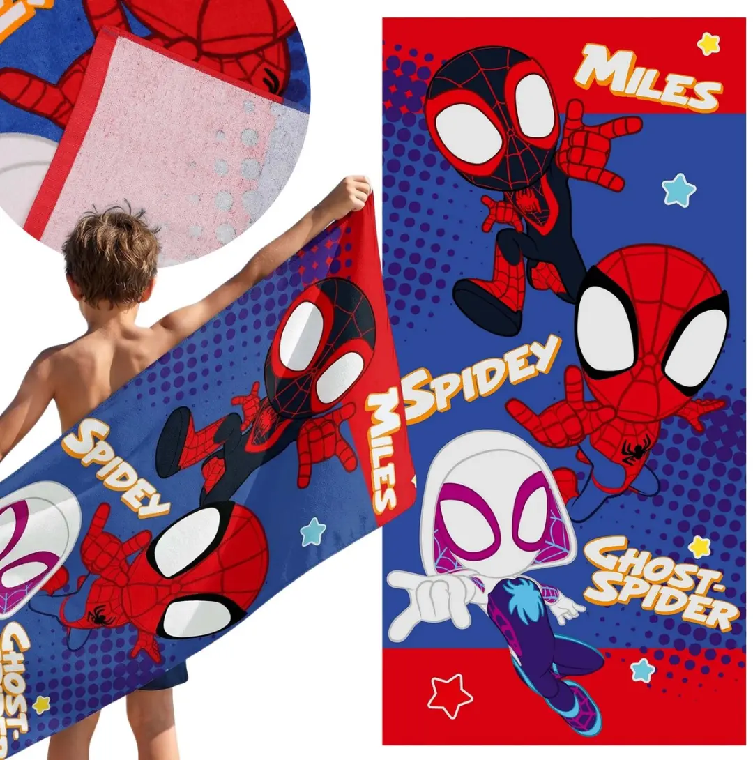 MARVEL Spidey and His Amazing Friends SNELDROGENDE Strandlaken, badlaken voor ki