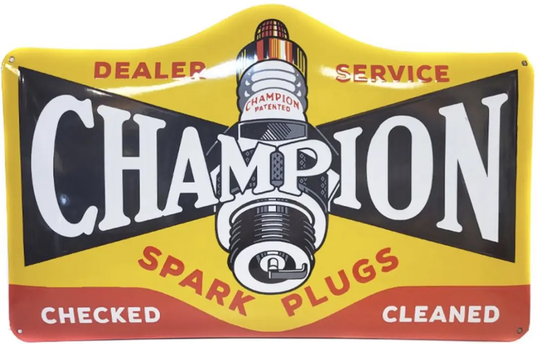 Champion Spark Plugs Emaille Bord