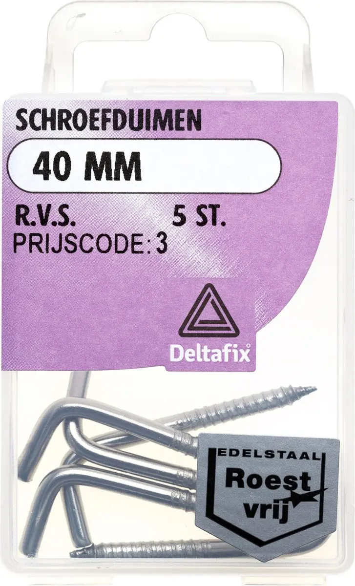 Deltafix Schroefduim RVS A2 40mm