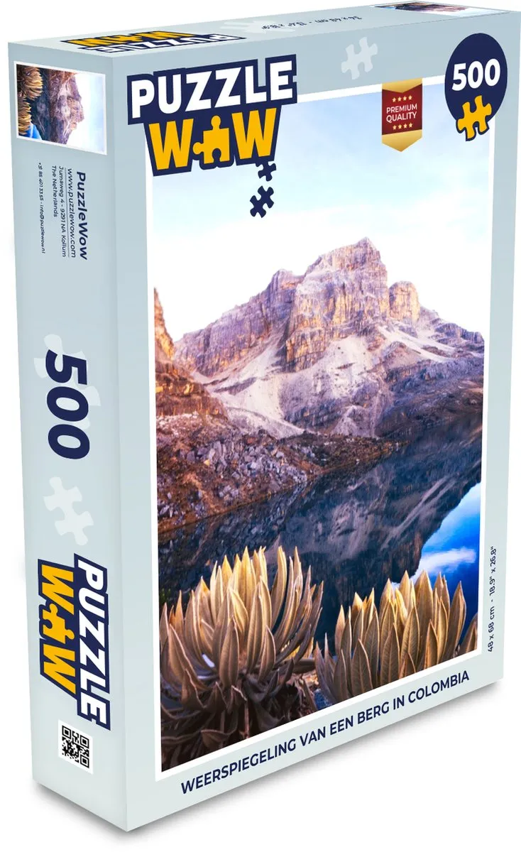 PuzzleWow Weerspiegeling Colombia Legpuzzel 500 Stuks - Multicolor