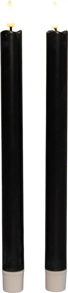Anna's Collection LED Dinerkaars 25cm - 2 Stuks - Zwart - afbeelding 4 van 4