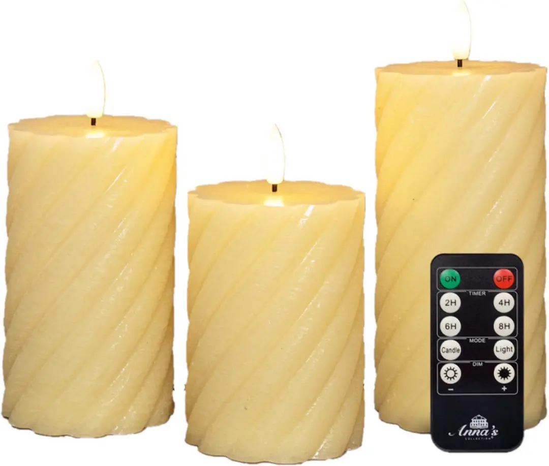 Anna Collection LED kaarsen/stompkaarsen set