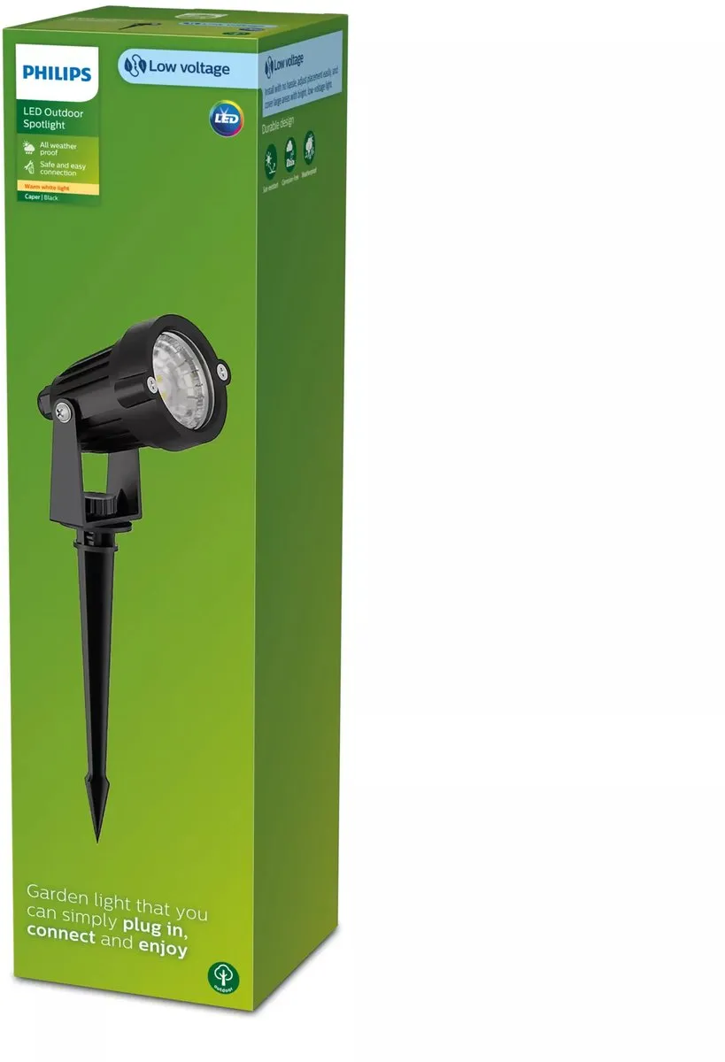 Philips GardenLink Caper 24V Sokkellamp - Zwart