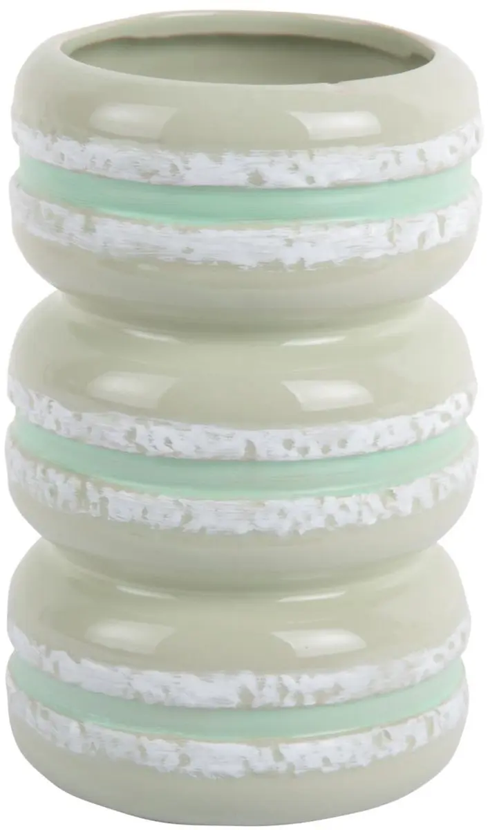 Present Time Macaron Vaas - Zachtgroen 9.3x19.5cm