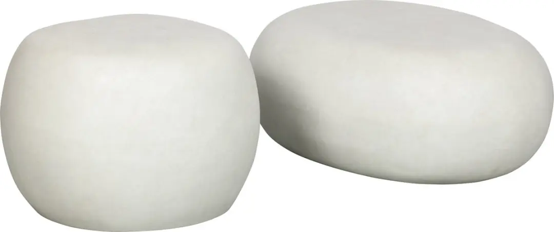 vtwonen Pebble Bijzettafel 50cm - Wit - afbeelding 6 van 6