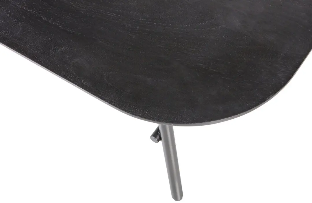 vtwonen Elegance Salontafel Mangohout - Zwart 100x60cm - afbeelding 5 van 6