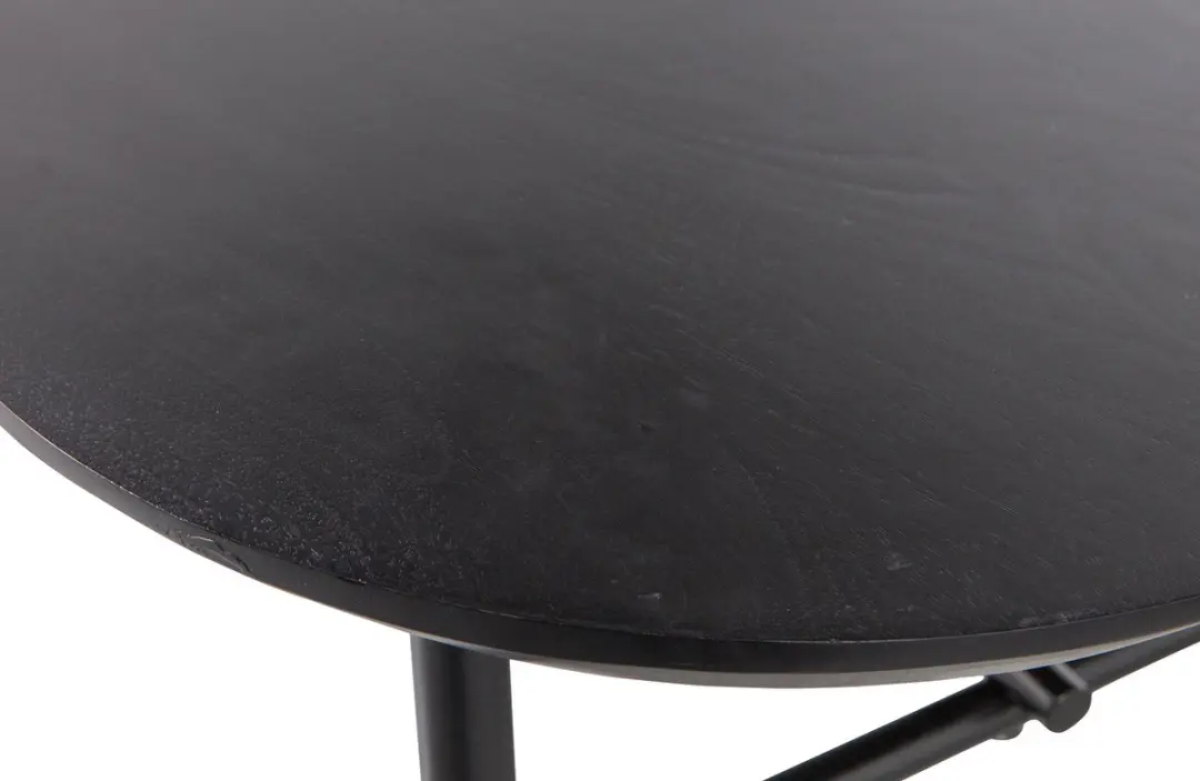 vtwonen Elegance Salontafel Mangohout - Zwart 100x60cm - afbeelding 4 van 6