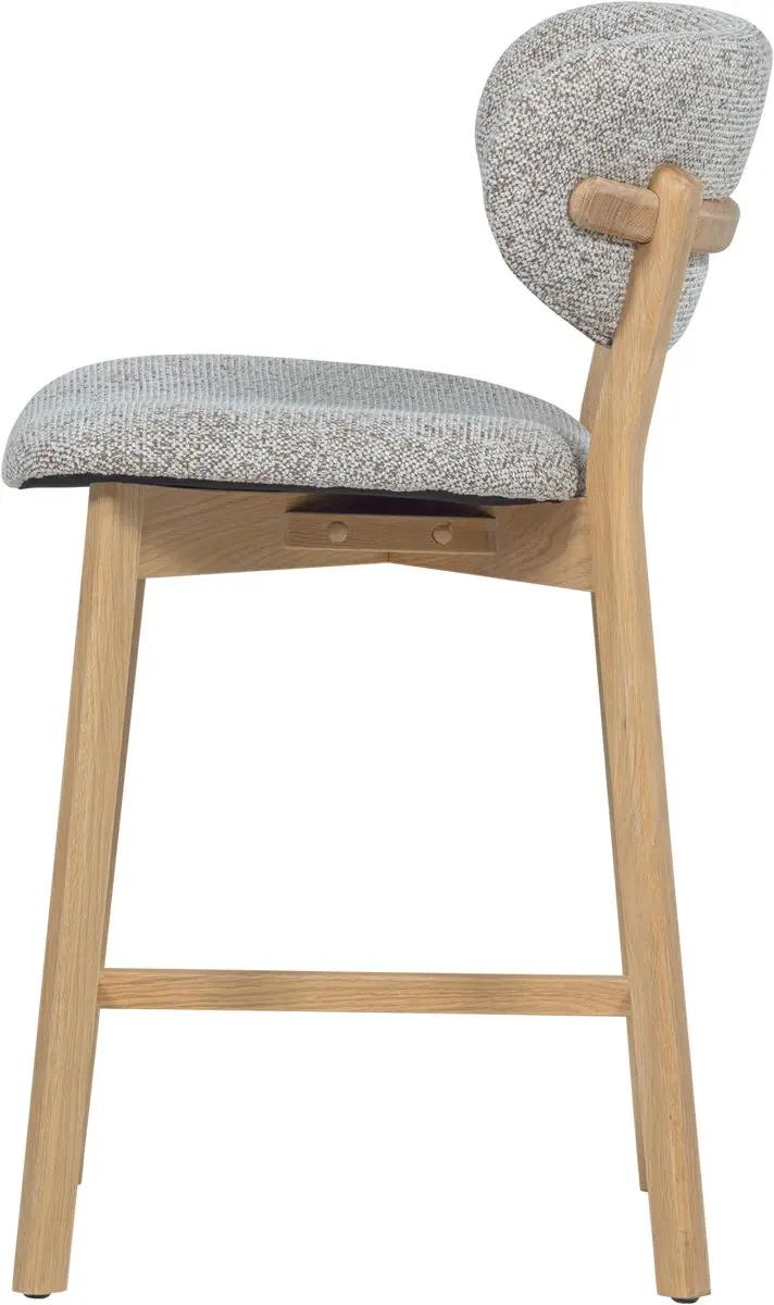WOOOD Udar Barstoel Houten Frame - Naturel - afbeelding 4 van 6