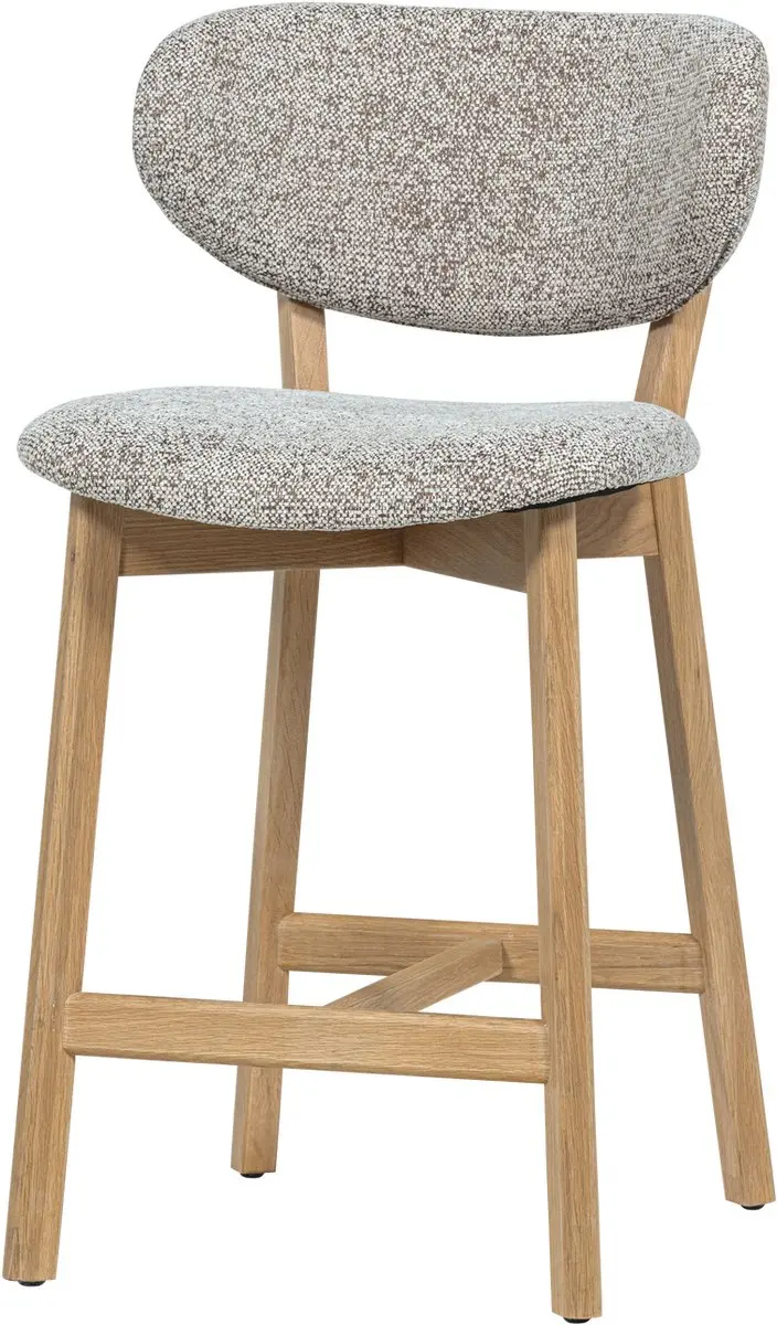 WOOOD Udar Barstoel Houten Frame - Naturel