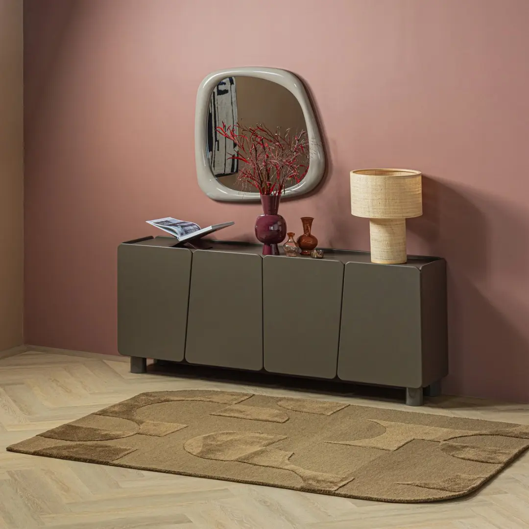 WOOOD Livo Vloerkleed 170x240cm Bruin - afbeelding 4 van 5