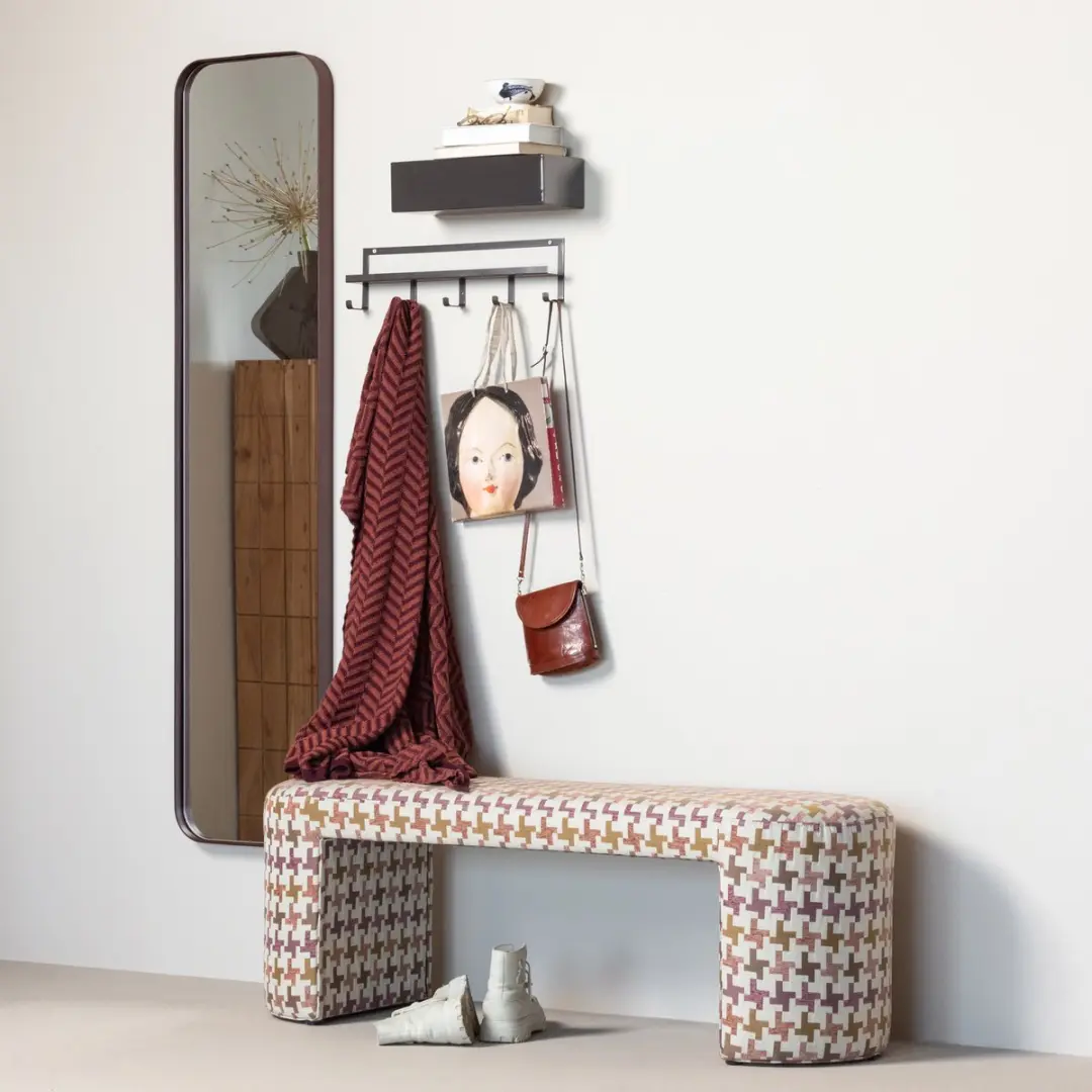 WOOOD Doutzen Spiegel 170x40x5cm - Bordeauxrood - afbeelding 2 van 6