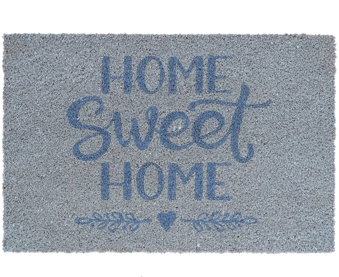 Esschert Design deurmat Home Sweet Home grijs en blauw 60 x 40 cm