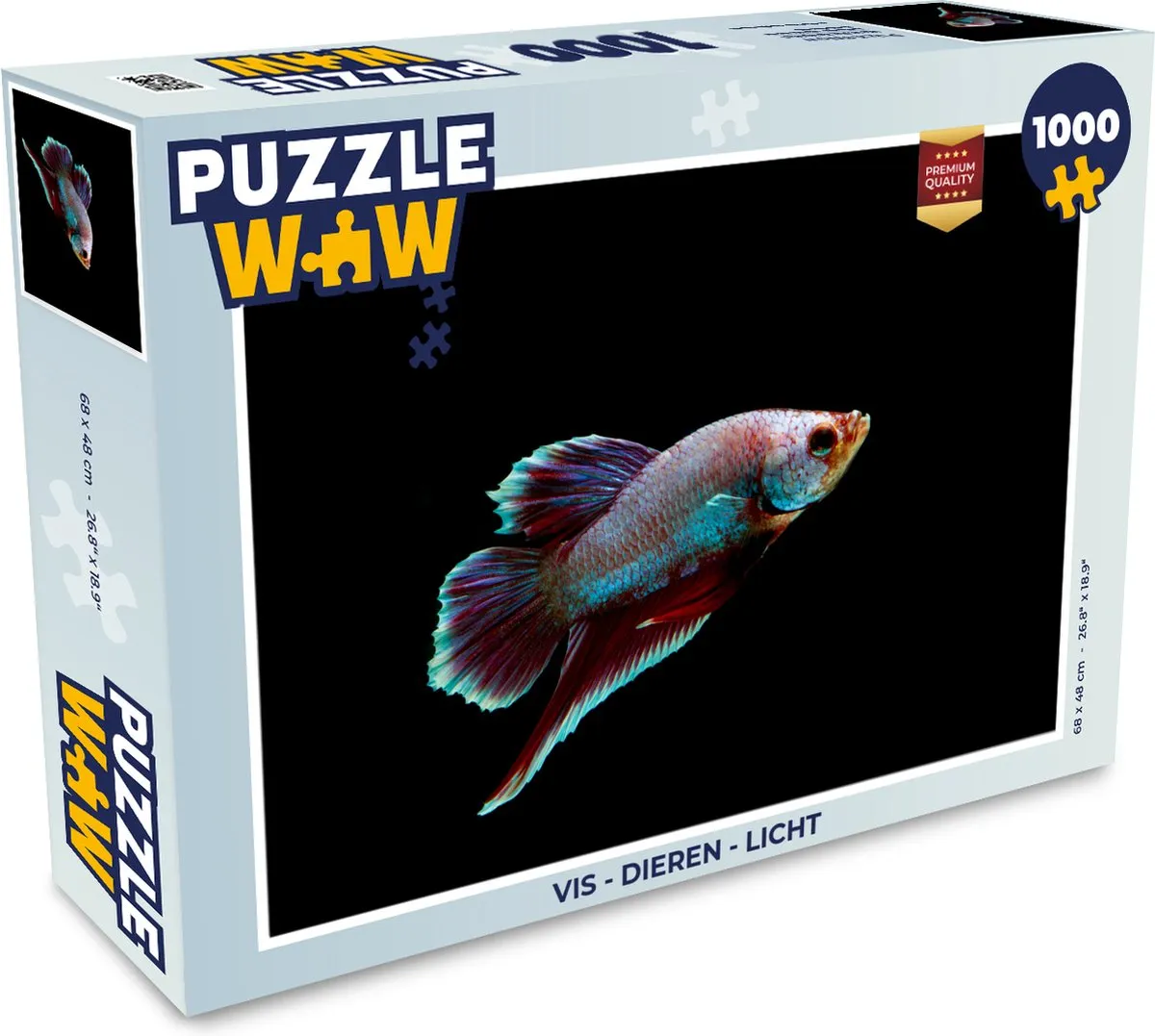 PuzzleWow Vis Dieren Licht Legpuzzel 1000 Stuks