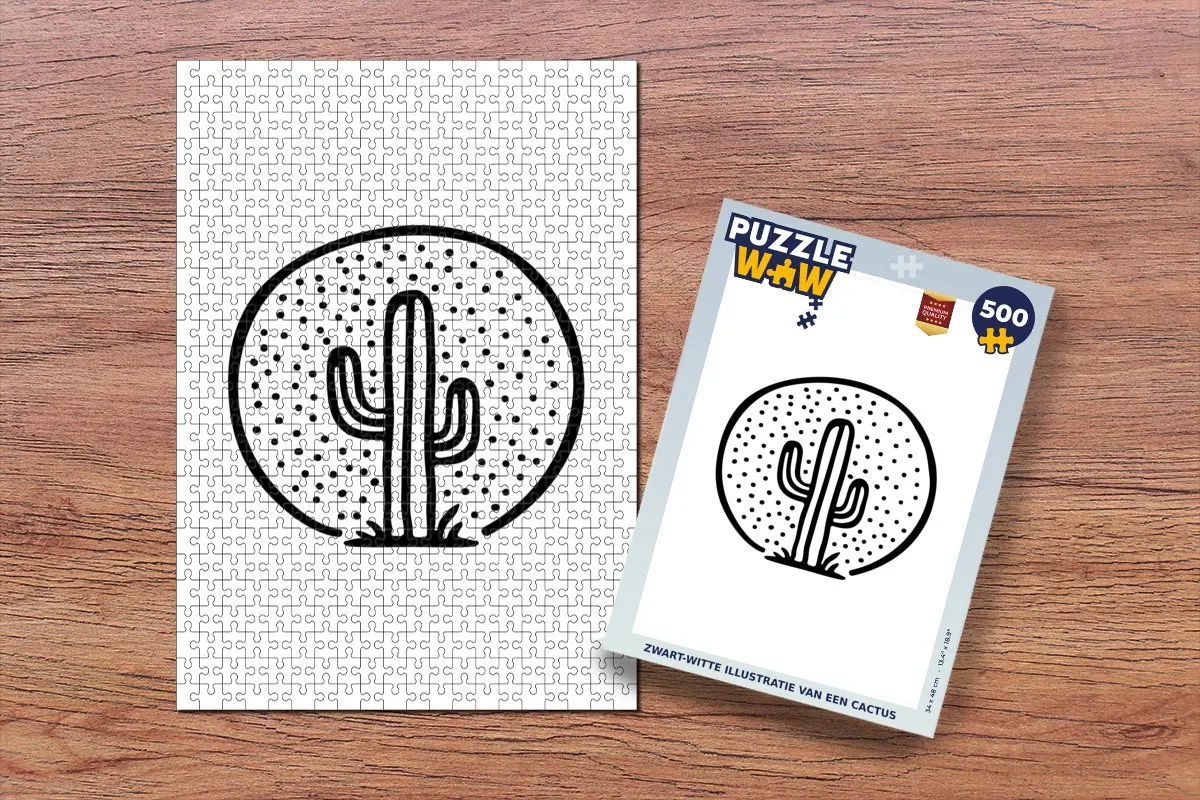 PuzzleWow Cactus Legpuzzel 500 Stuks - Multicolor