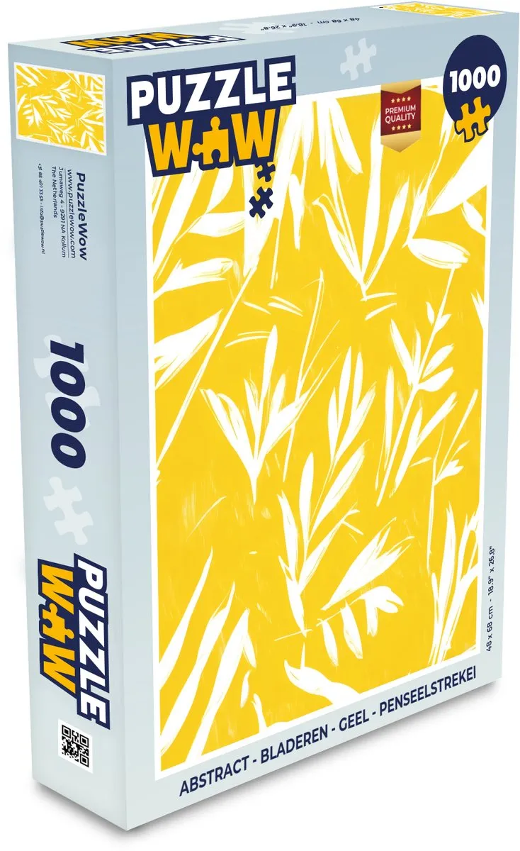 PuzzleWow Abstract Bladeren Legpuzzel 1000 Stuks