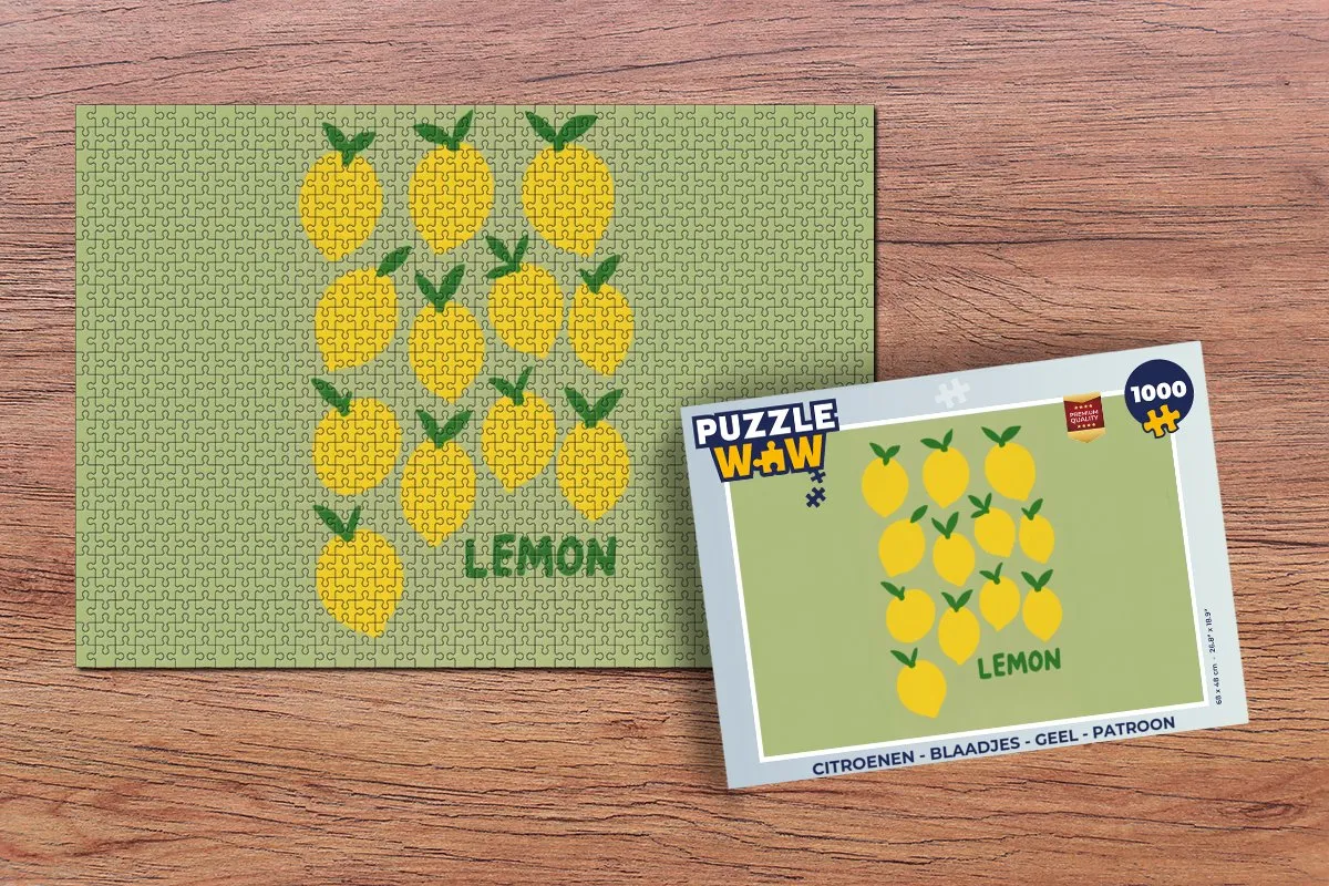 PuzzleWow Citroenen Legpuzzel 1000 Stuks - Geel Patroon
