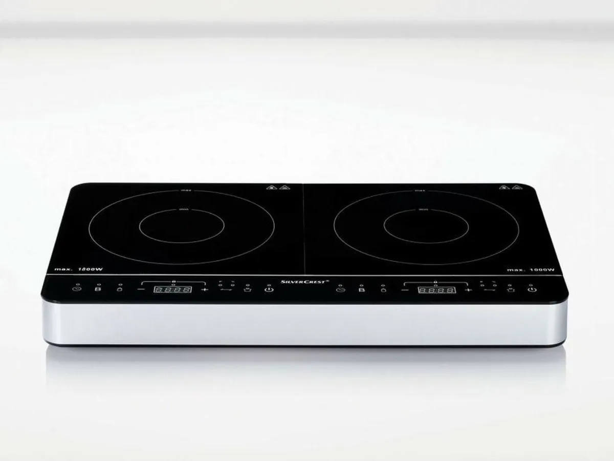 Silvercrest Dubbele Inductiekookplaat 3500W - Zwart