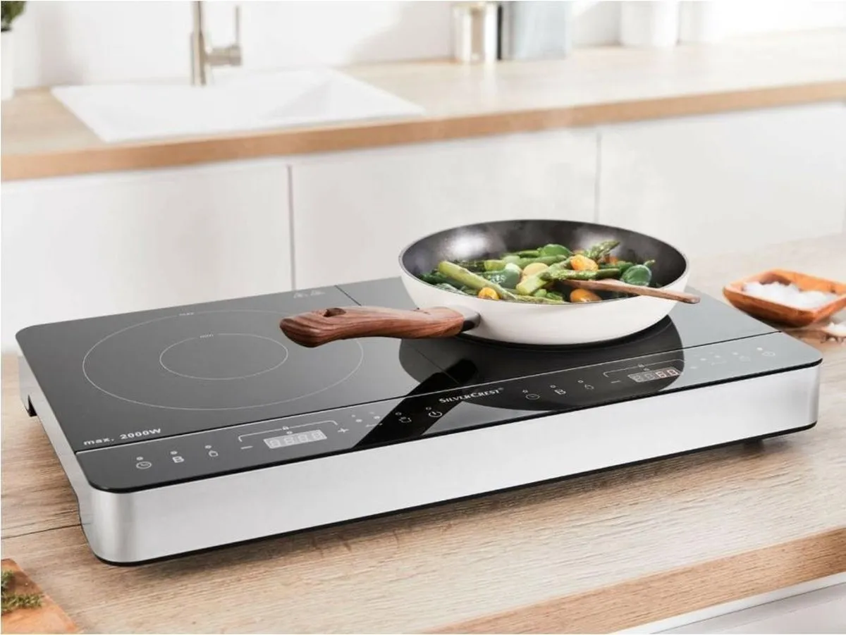 Silvercrest Dubbele Inductiekookplaat 3500W - Zwart - afbeelding 6 van 6