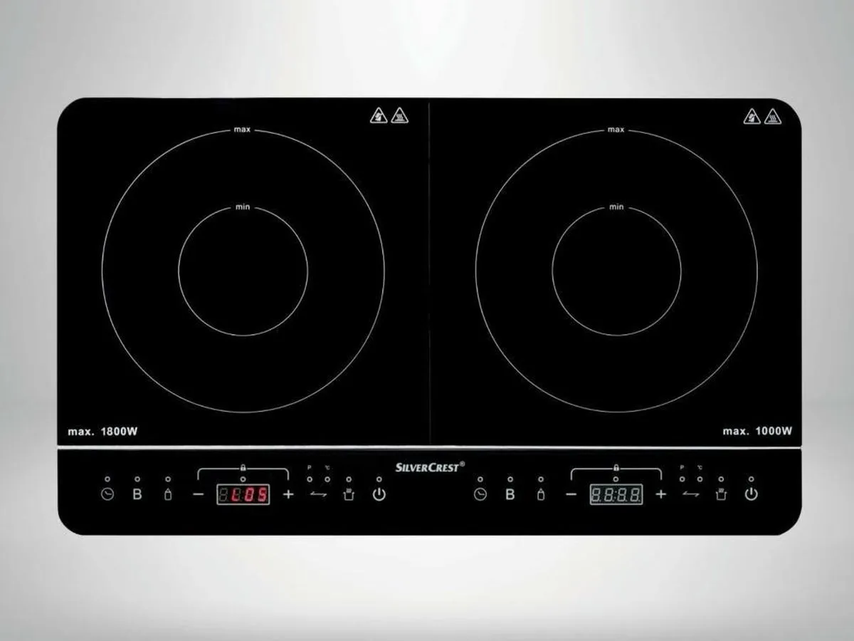 Silvercrest Dubbele Inductiekookplaat 3500W - Zwart
