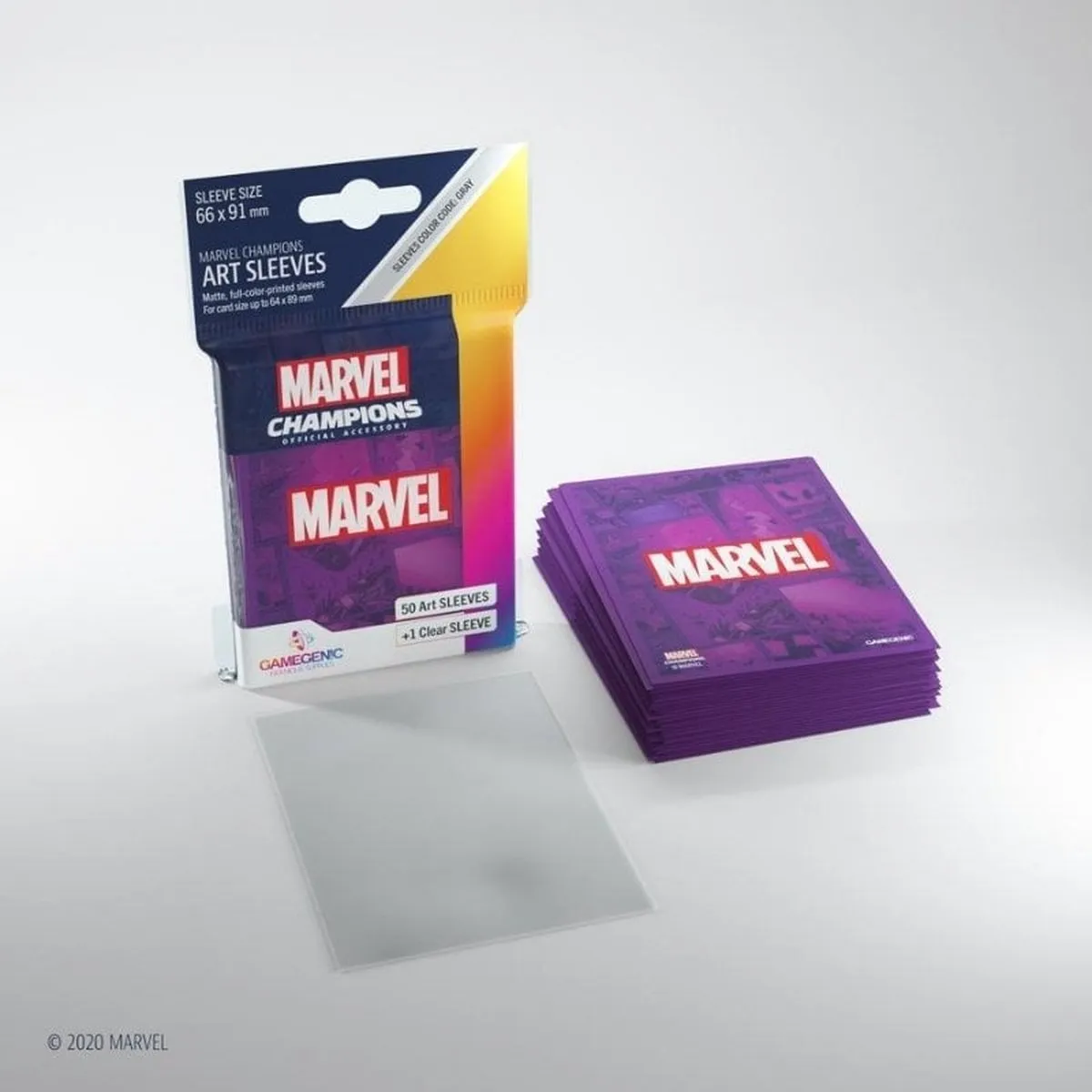 Marvel Champions Marvel Purple Board Game Sleeves 66x91mm - GGS10108ML