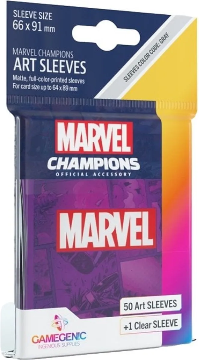 Marvel Champions Marvel Purple Board Game Sleeves 66x91mm