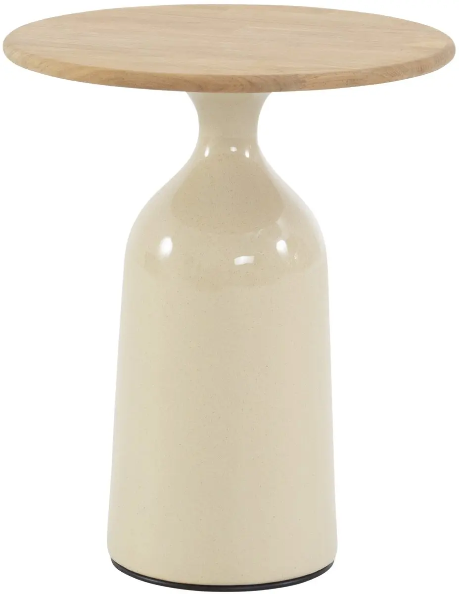 June lounge tuintafel hoogglans keramiek creme 45xH55 cm 4 Seasons Outdoor