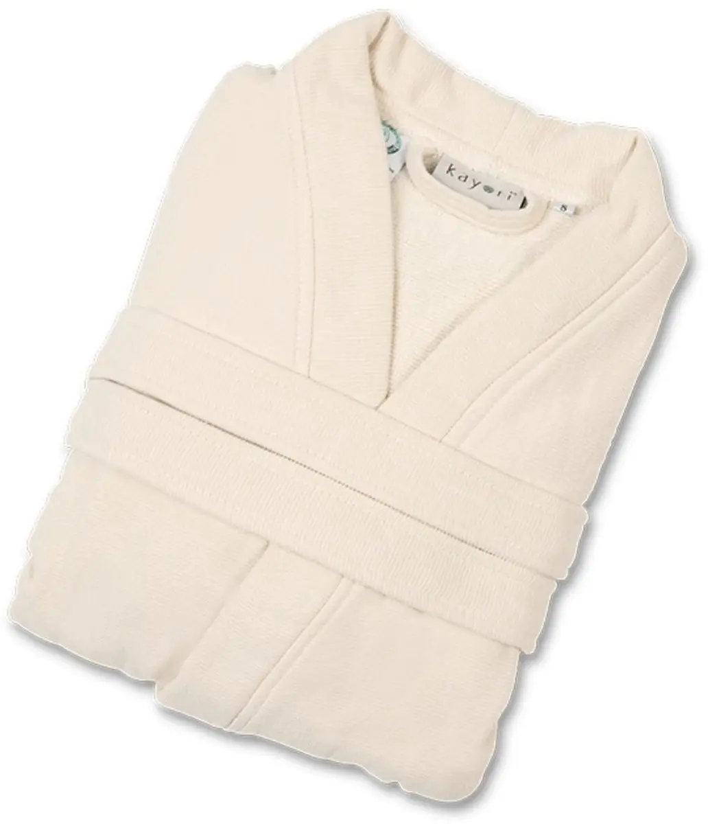 Kayori Meguro Badjas - Unisex - Biologisch Katoen - Zand - S - Lang