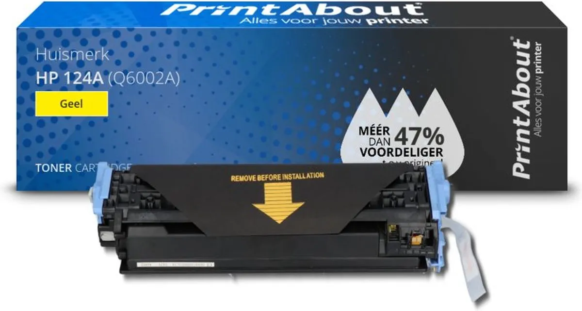 PrintAbout HP 124A Q6002A Toner Geel - 9.600 pagina's