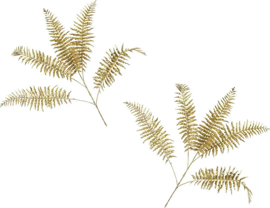 Countryfield kunsttak/kunstbloem - 2x - Varen - goud - 77 cm - kunststof