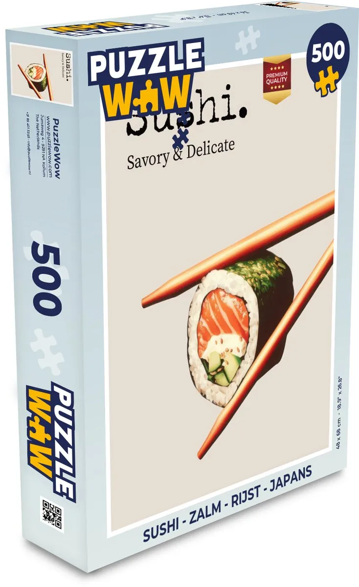 PuzzleWow Sushi Legpuzzel 500 Stuks - MPN 8721179514595