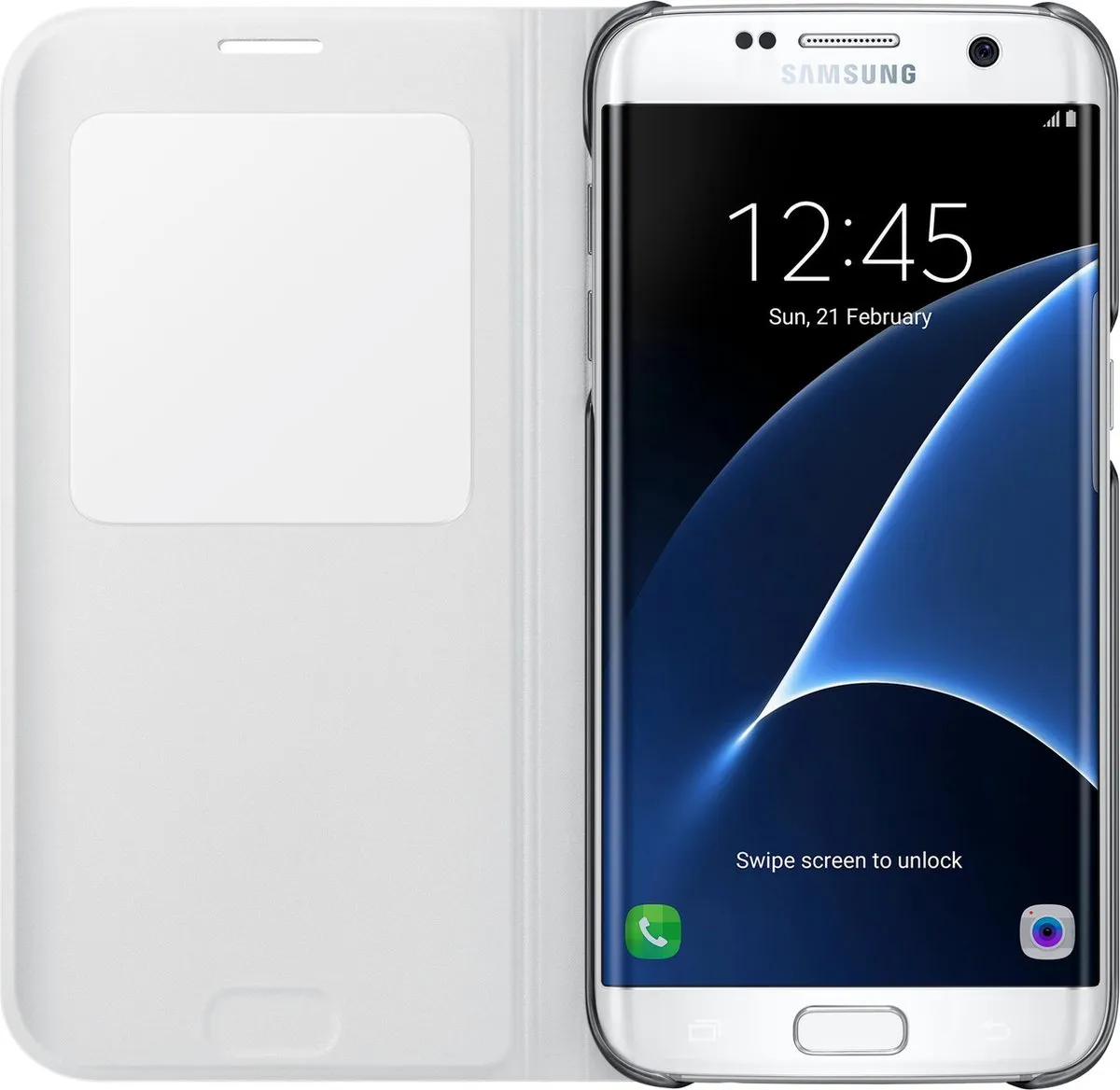 Samsung S View Cover EF-CG935PWEGWW - Wit