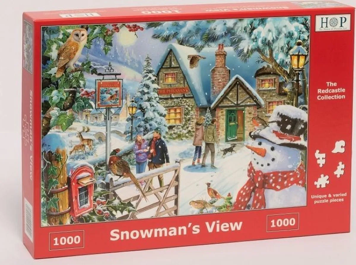 House Of Puzzles Snowman's View Legpuzzel 1000 Stuks