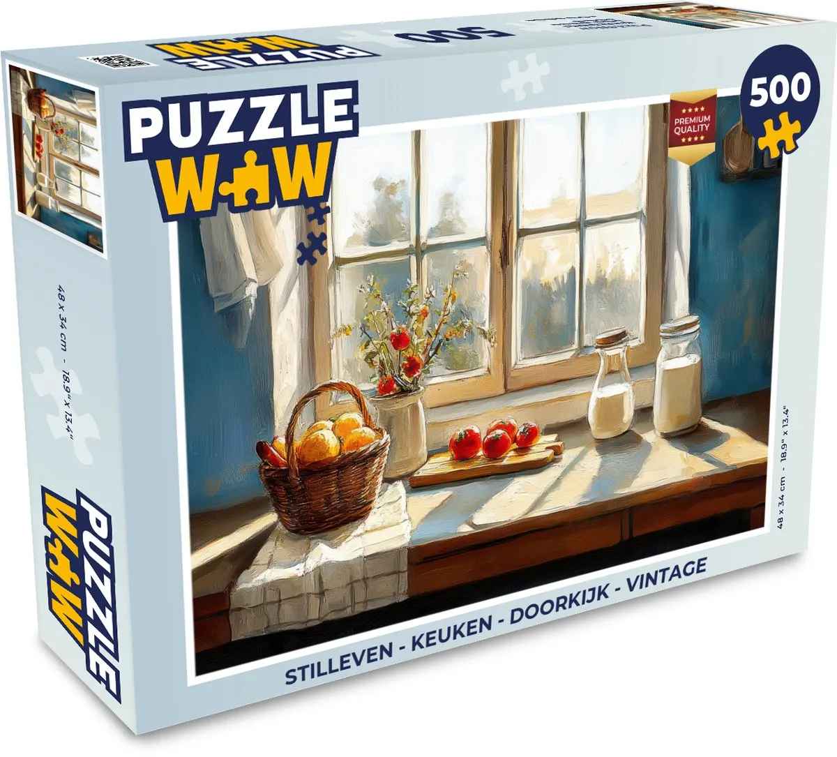 PuzzleWow Stilleven Keuken Legpuzzel 500 Stuks - Vintage
