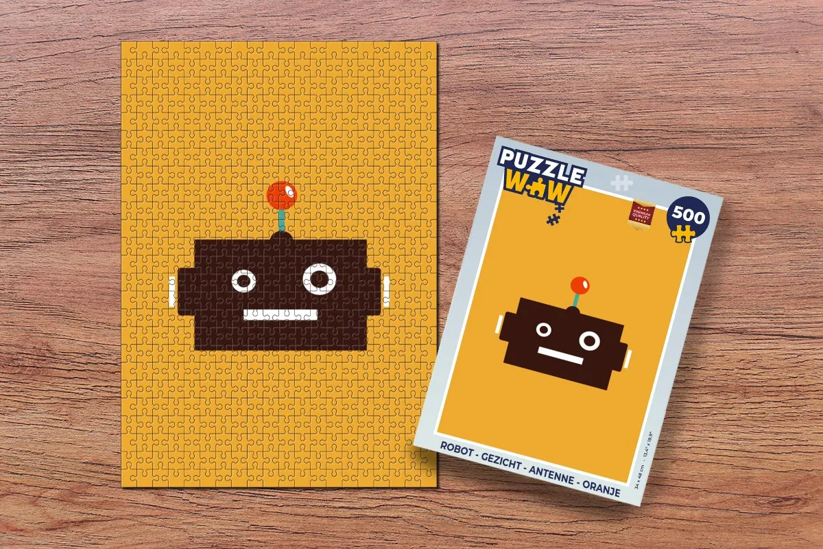 PuzzleWow Robot Gezicht 500 Stuks - Multicolor