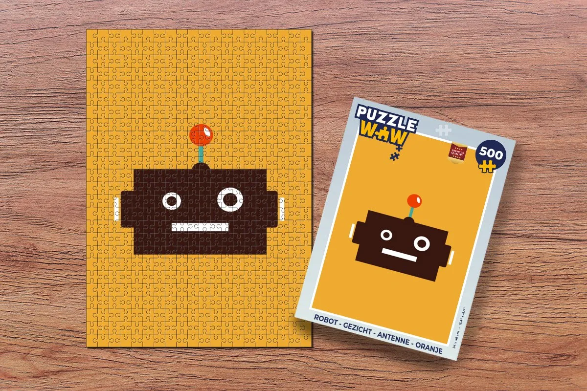 PuzzleWow Robot Gezicht 500 Stuks - Multicolor