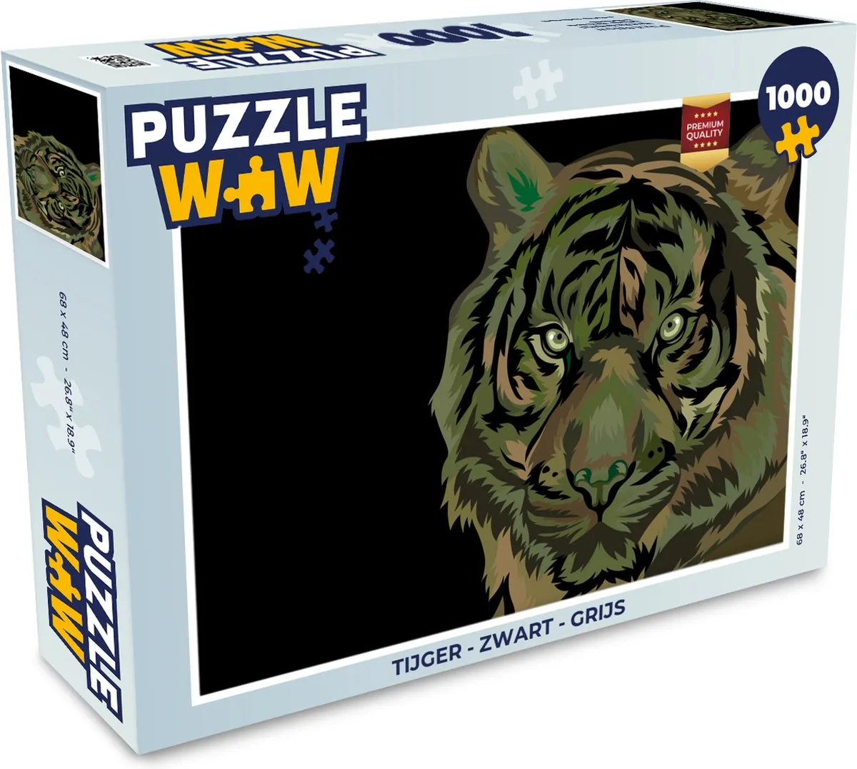 PuzzleWow Tijger Legpuzzel 1000 Stuks
