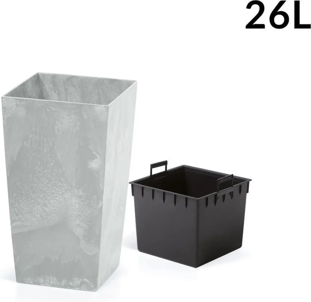 Deuba Bloempot Betonlook Grijs 26L - afbeelding 3 van 3