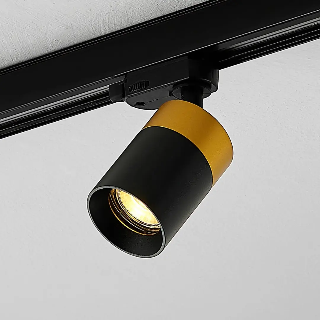 Arcchio Nikora Railverlichting - Zwart/Goud - afbeelding 3 van 6